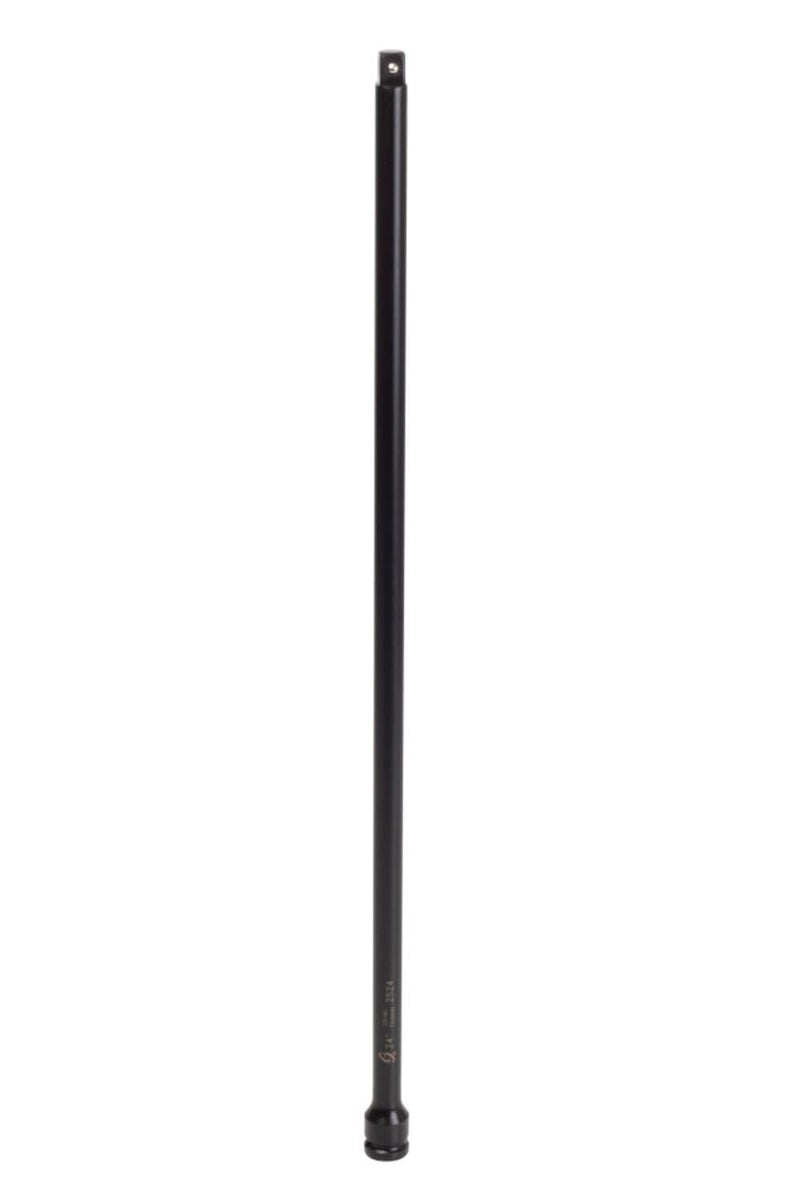 SUNEX TOOLS 2524 1/2-Inch Drive by 24-Inch Impact Extension with Locking Pin, Cr-Mo Steel, Radius Corner Design, Wobble Drive, Steel Ball Retainer, Dual Size Markings, Meets ANSI Standards